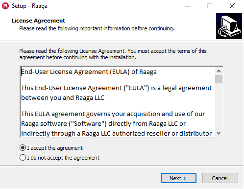 Raaga windows installer