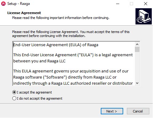 Raaga windows installer